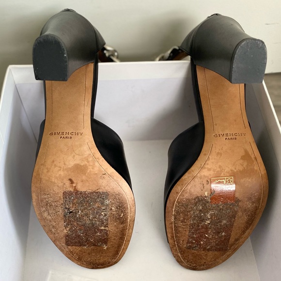 Givenchy Chain Ankle Block Heel Sandals - Picture 6 of 8
